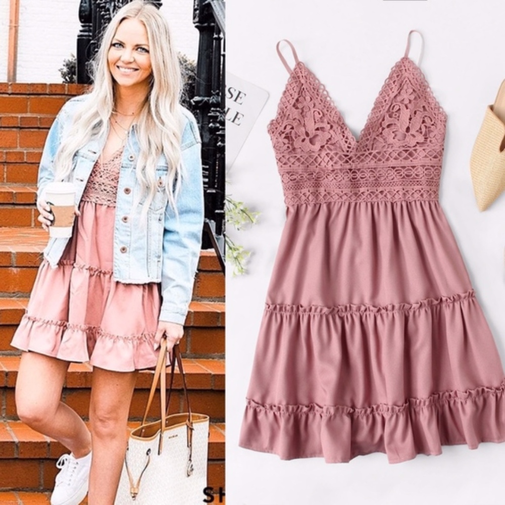 SARAH Cami Dress - PINK - Picture 3 of 5